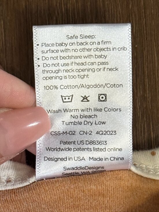 Swaddle Designs Transitional Swaddle Sack Medium 14–21 lbs 3–6 Months Brown - Picture 4 of 5